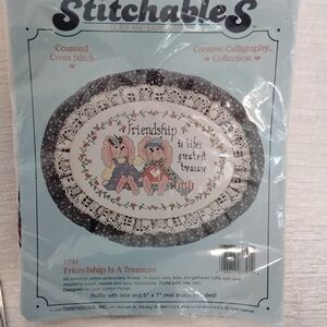 Vintage Friendship Cross Stitch Kit From 1988 Never Opened